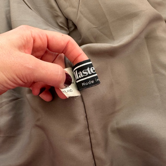 Vintage handmade grey herringbone wool winter coat - size 44/50 - Picture 11 of 15